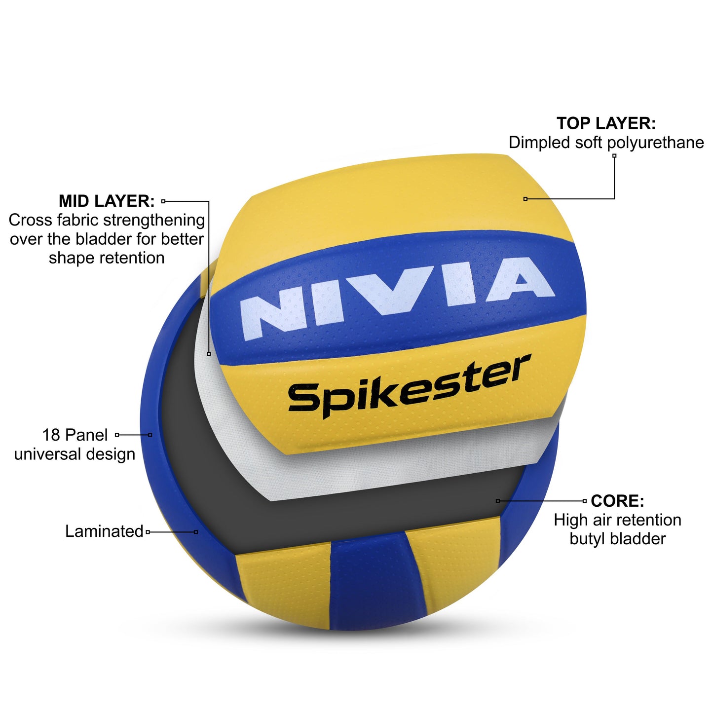 Spikester PU Training All Court Volleyball - Image 7