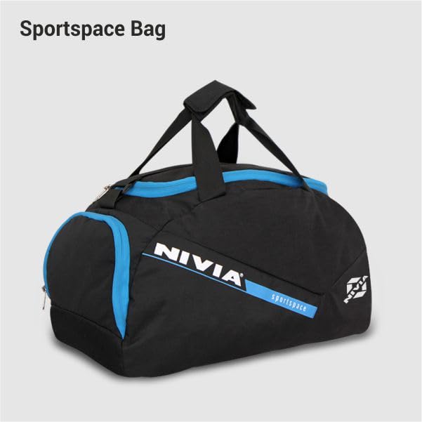 NIVIA Sportspace 2.0 Polyester Gym Bag, Unisex Gym Bags, Adjustable Shoulder Bag for Men, Duffle Gym Bags for Men, Sports Kit, Duffle Bags Travel,Capacity-18 litres - Image 2