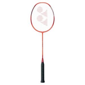 YONEX Nanoflare 001 Ability Badminton Racquet (Strung) - Graphite Frame Hi-Flex Slim Shaft Racket - Black/Red