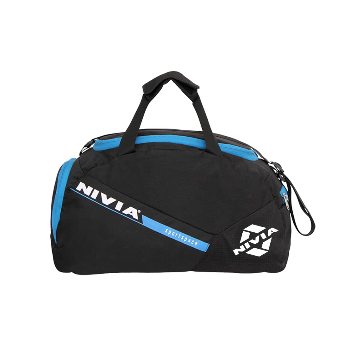NIVIA Sportspace 2.0 Polyester Gym Bag, Unisex Gym Bags, Adjustable Shoulder Bag for Men, Duffle Gym Bags for Men, Sports Kit, Duffle Bags Travel,Capacity-18 litres