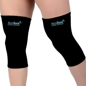 AccuSure Orthopedic Pain Relief Knee Support Cap Brace/Sleeves Pair For Sports, Pain Relief, Compression Support, Exercise, Gym, Running, Cycling, Knee Cap Guard Brace Knee Support For Men And Women