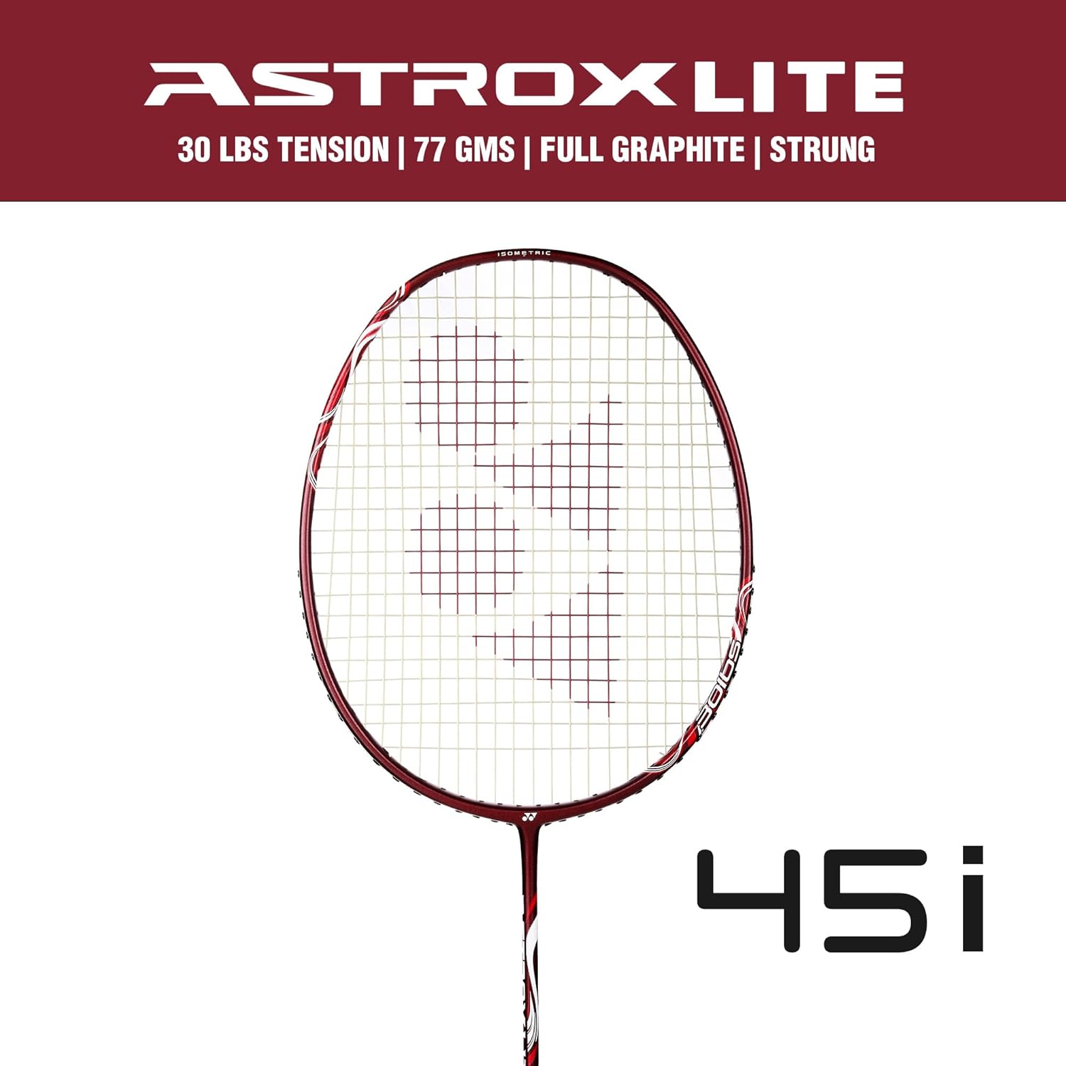 YONEX Graphite Badminton Racquet Astrox Lite 45I 5U G4 (Kurenai), Multicolor, Graphite, Multicolor - Image 7