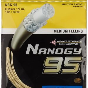 Yonex Badminton String BG Nanogy 95 |Red |Gauge 0.69mm|Nonscience
