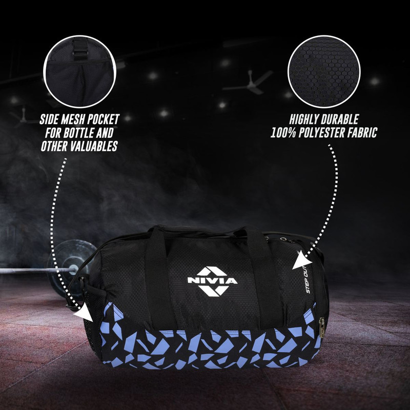 NIVIA Beast Gym Bag-4 Polyester, Unisex Gym Bags, Shoulder Bag for Men & Women with Separate Shoes Compartment, Carry Gym Accessories,Sports & Travel Bag, Capacity- 21 litres - Image 5