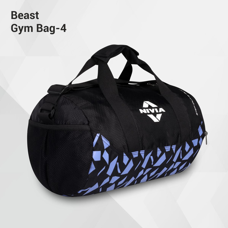 NIVIA Beast Gym Bag-4 Polyester, Unisex Gym Bags, Shoulder Bag for Men & Women with Separate Shoes Compartment, Carry Gym Accessories,Sports & Travel Bag, Capacity- 21 litres - Image 3