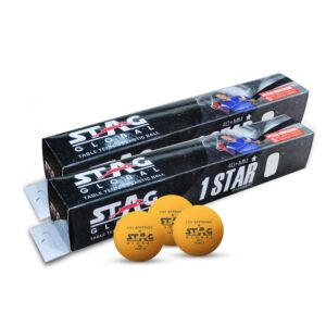 STAG GLOBAL 1 Star Plastic Table Tennis Orange Ball Available Pack Of 12 ,30, 72, 90