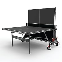 STAG GLOBAL Stealth Table Tennis (T.T) Table | 18mm Black Top Professional Table with 2 TT Rackets, 6 Balls, 1 Table Cover & Clamp Net - Image 4
