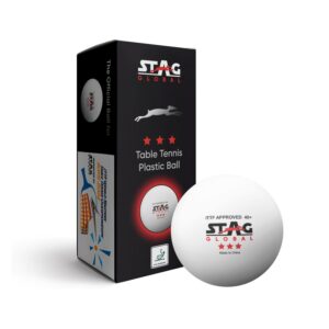 STAG GLOBAL Rome Special Edition 3-Star Table Tennis Ball | ITTF Approved 40+ mm Plastic Ball | Professional Match & Training Use