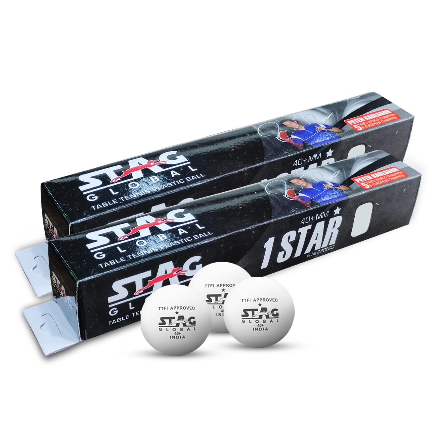 STAG GLOBAL 1 Star Plastic Table Tennis Ball White Available Pack Of 12 ,30, 72, 90 - Image 4