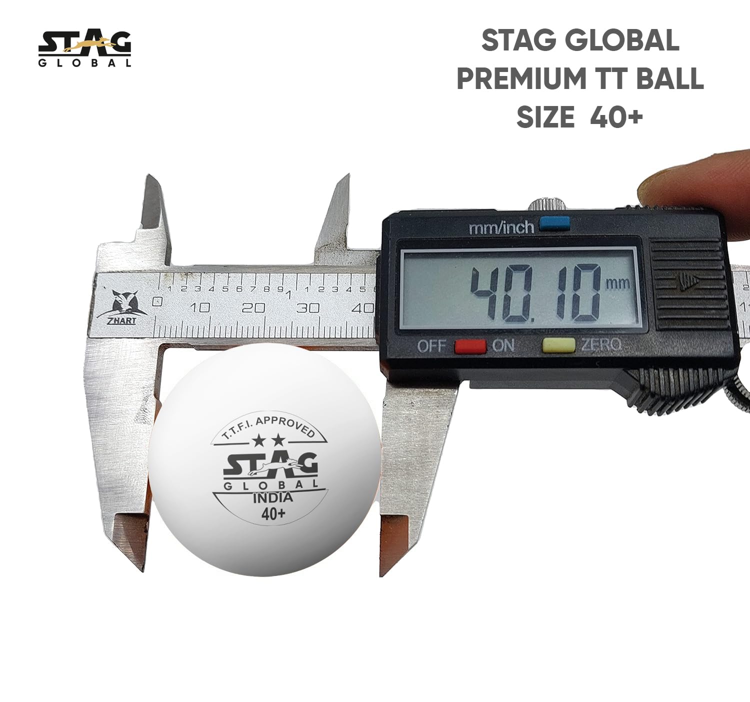 STAG GLOBAL 2 Star Plastic Table Tennis Ball White Available Pack Of 12 ,30, 72, 90 - Image 3