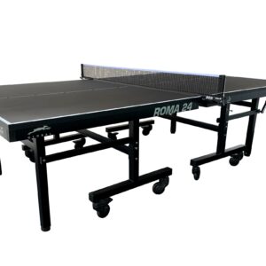 STAG GLOBAL Roma 24 Table Tennis Table | World Masters Championship Black TT Table | 2 TT Rackets, 6 Balls, Clamp Net And 1 Cover