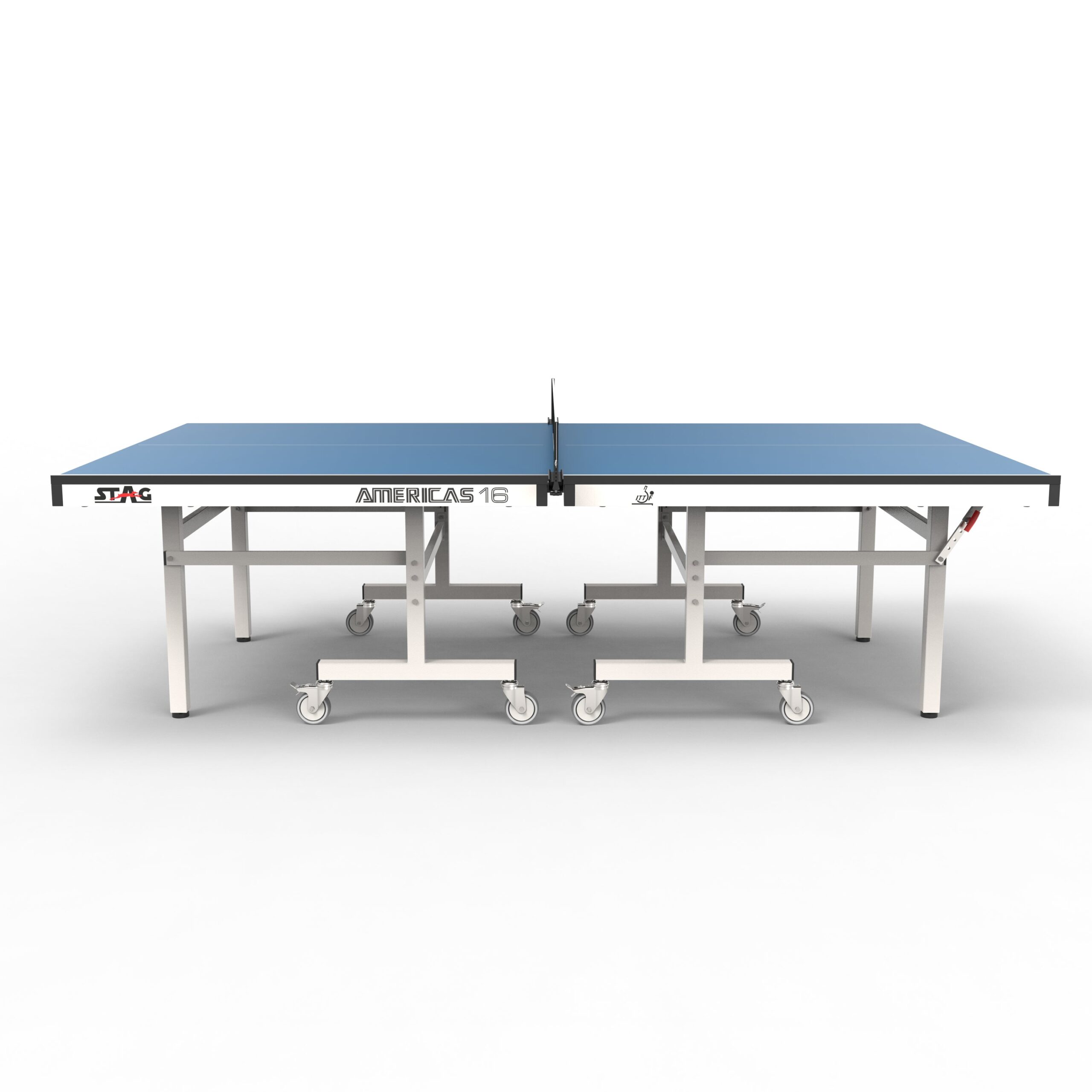 STAG GLOBAL Americas 16 Table Tennis Table 25mm Top (ITTF-Approved) Table with 2 TT Rackets, 6 Balls, 1 Table Cover & Clamp Net