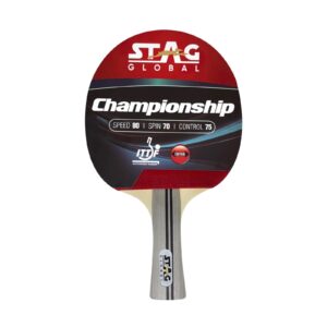 STAG GLOBAL Championship | ITTF Approved Rubber | Intermediate Table Tennis Racket | High Spin & Control