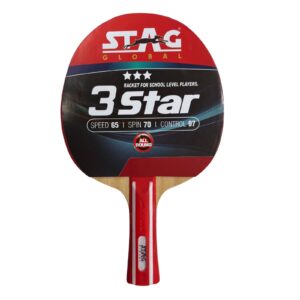 STAG GLOBAL 3 Star Table Tennis Racket | Beginner-Intermediate Series T.T Racket