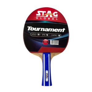STAG GLOBAL Tournament Table Tennis Racket | Speed 70, Spin 70, Control 95