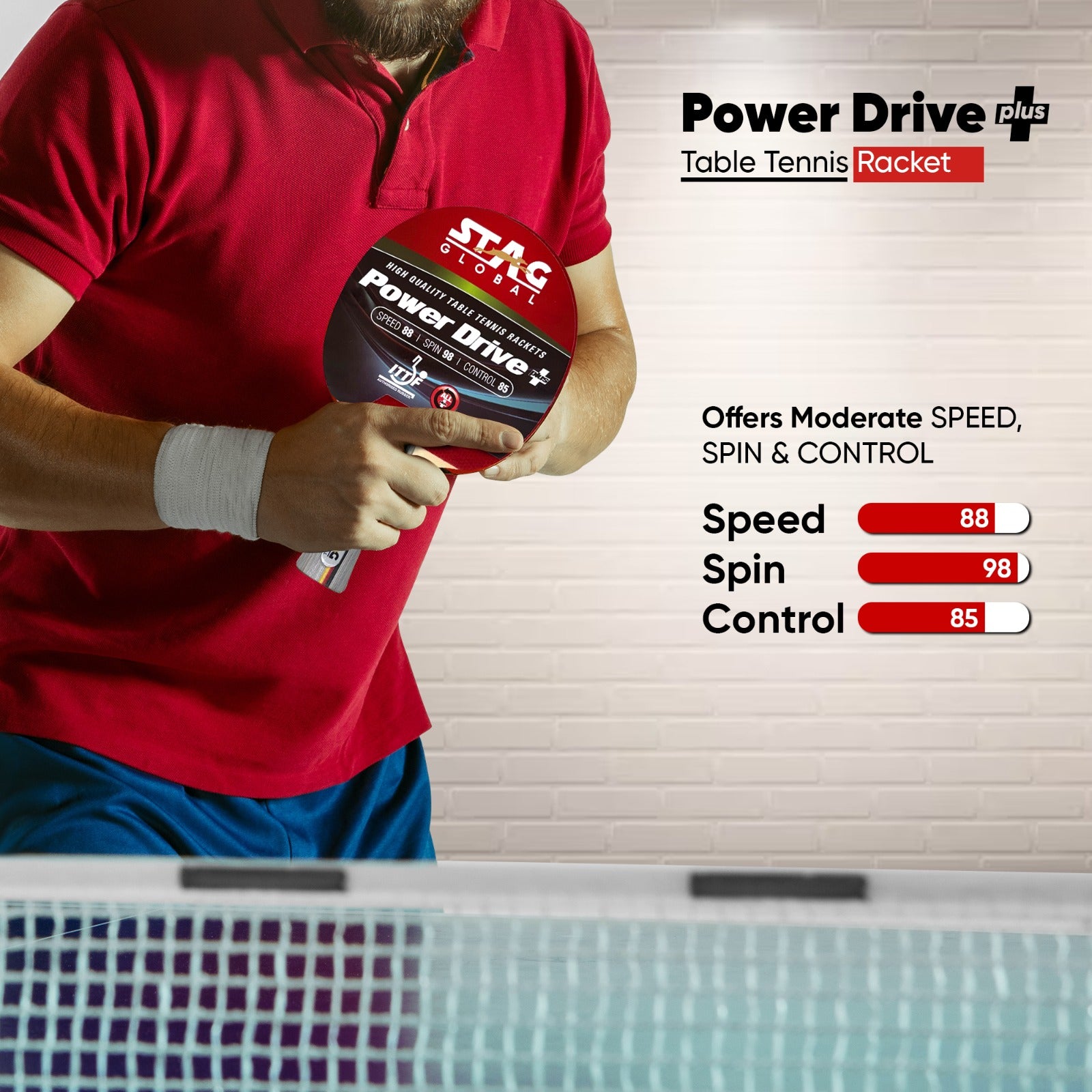 STAG GLOBAL Power Drive Table Tennis Racket – Perfect for Intermediate Players - Image 5