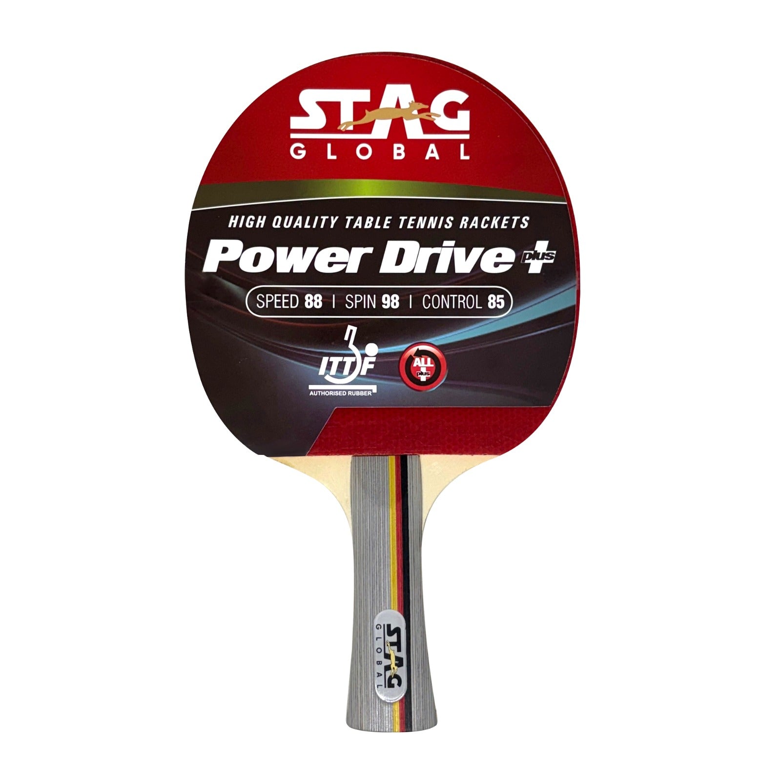 STAG GLOBAL Power Drive Table Tennis Racket – Perfect for Intermediate Players