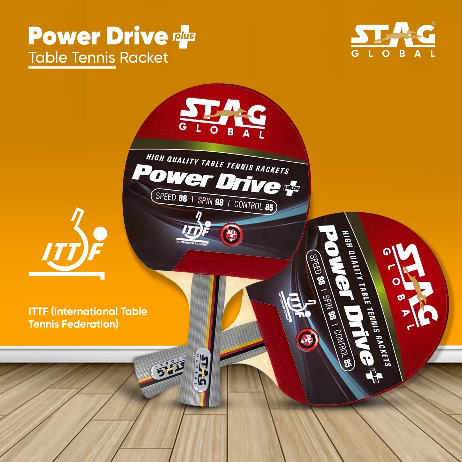 STAG GLOBAL Power Drive Table Tennis Racket – Perfect for Intermediate Players - Image 4
