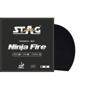 STAG GLOBAL Ninja Fire Table Tennis Racket Rubber