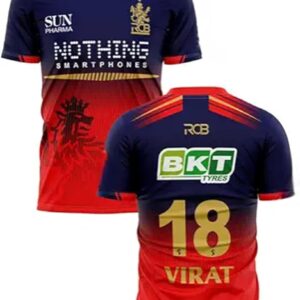 Royal Challengers Bangalore (RCB) Official Style Jersey 2026 – Premium Red & Black Cricket T-Shirt for Men | Virat Kohli Fan Edition Match Jersey