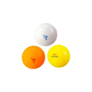 Alfa Hockey Turf Ball Plain Hollow (Pack of 3) – White + Orange + Yellow